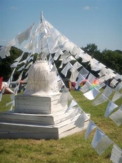 A Papier-Mache stupa formed the centre of the 2007 Festival