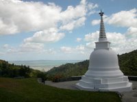 The stupa at Sudarshanaloka, the FWBO's reatreat centre in the Coromandel mountains, New Zealand