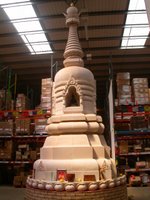 The great stupa in the centre of Uddiyana, the Windhorse warehouse