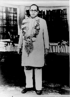 An early portrait of Dr. Ambedkar, probably taken in the 1940s