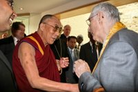 Sangharakshita meets the Dalai Lama at Lambeth Palace